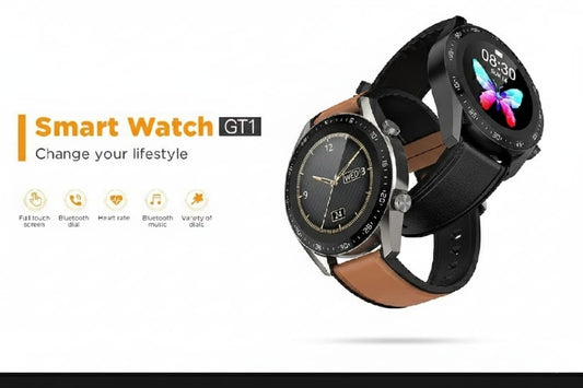 Laxasfit GT1 Classic Round Smartwatch - Elegant Design & Fitness Tracking