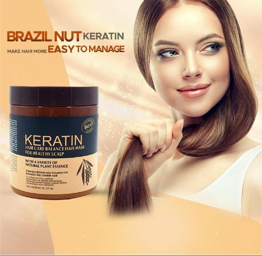 Keratin Hair Treatment Mask for Dry, Frizzy & Damaged Hair (500ml)